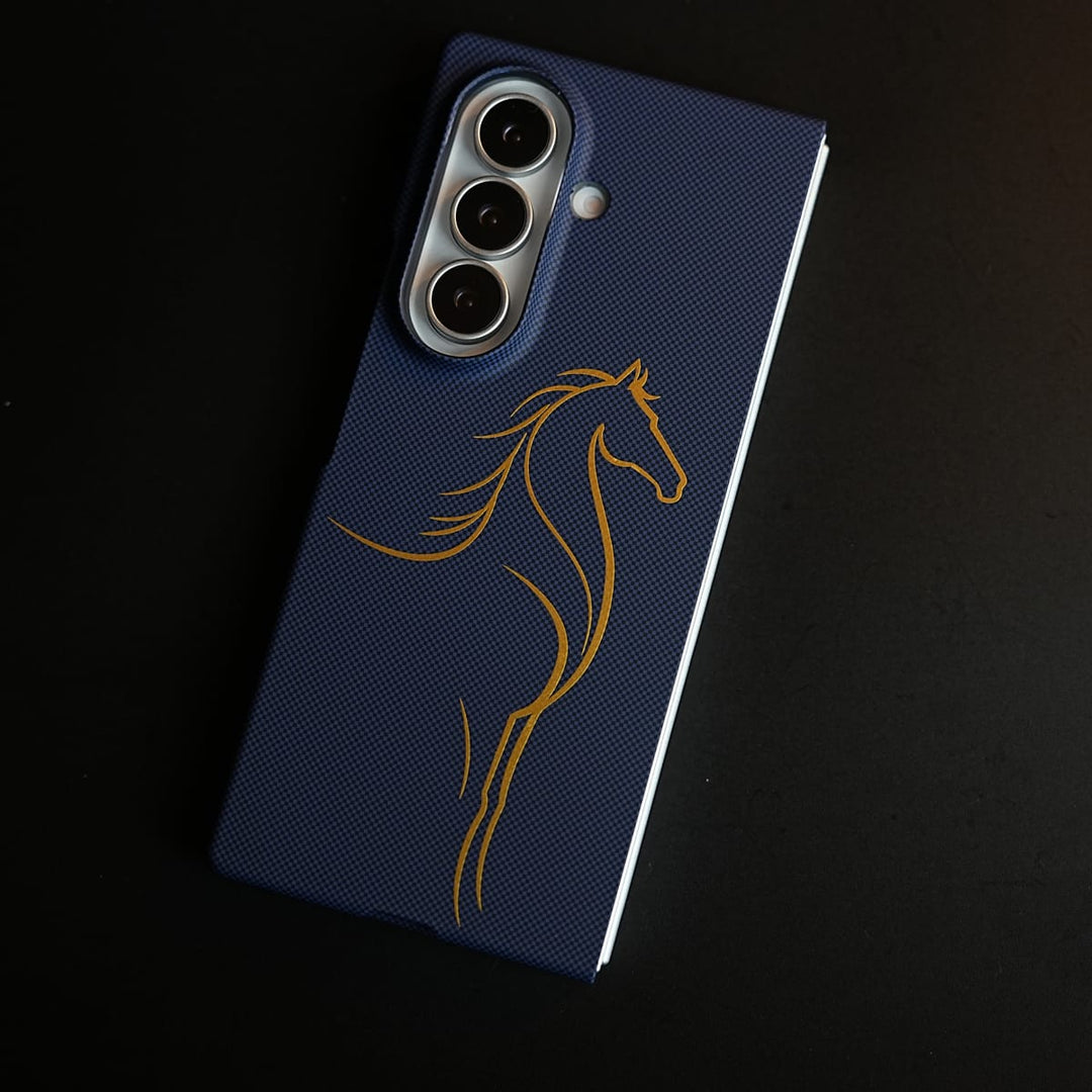 FRATO Z Fold 8 Series Aramid Design Hard Pc Case for Samsung Galaxy Z Fold 8 Ultra | MagSafe Cover | Horse