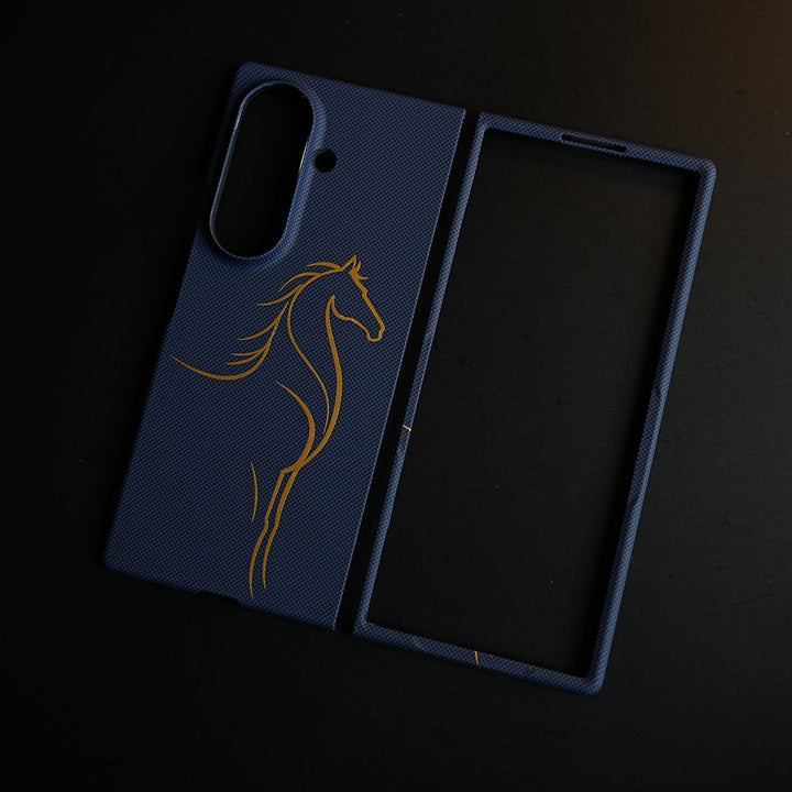 FRATO Z Fold 8 Series Aramid Design Hard Pc Case for Samsung Galaxy Z Fold 8 Ultra | MagSafe Cover | Horse
