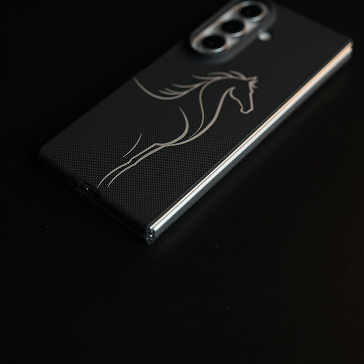 FRATO Z Fold 8 Series Aramid Design Hard Pc Case for Samsung Galaxy Z Fold 8 Ultra | MagSafe Cover | Horse