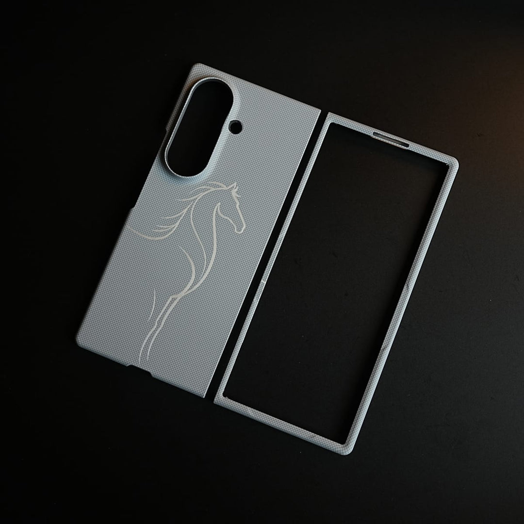 FRATO Z Fold 8 Series Aramid Design Hard Pc Case for Samsung Galaxy Z Fold 8 Ultra | MagSafe Cover | Horse
