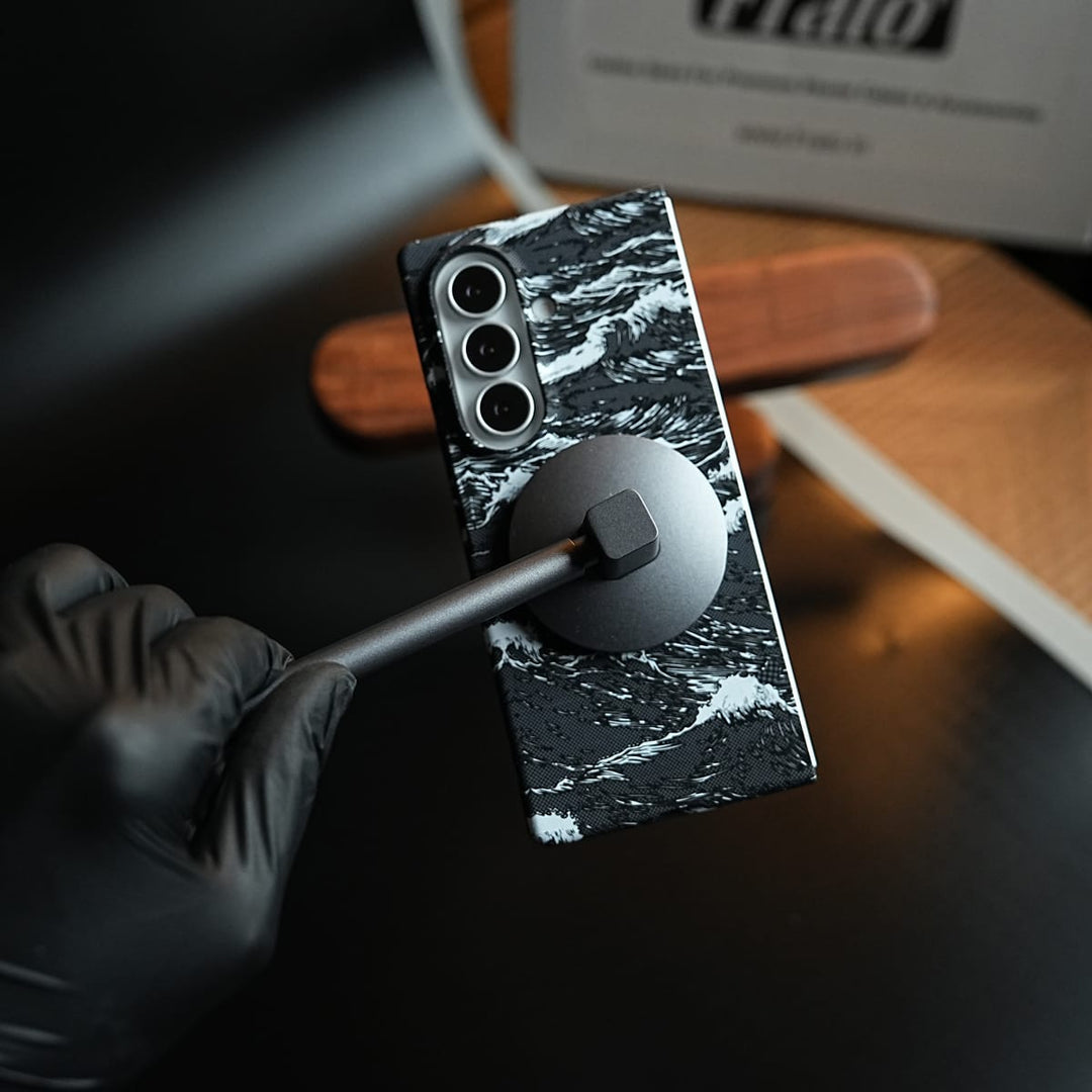 FRATO Z Fold 8 Series Artistic Wave Print Case for Galaxy Z Fold 8 Ultra | MagSafe Slim Case