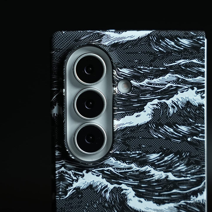 FRATO Z Fold 8 Series Artistic Wave Print Case for Galaxy Z Fold 8 Ultra | MagSafe Slim Case