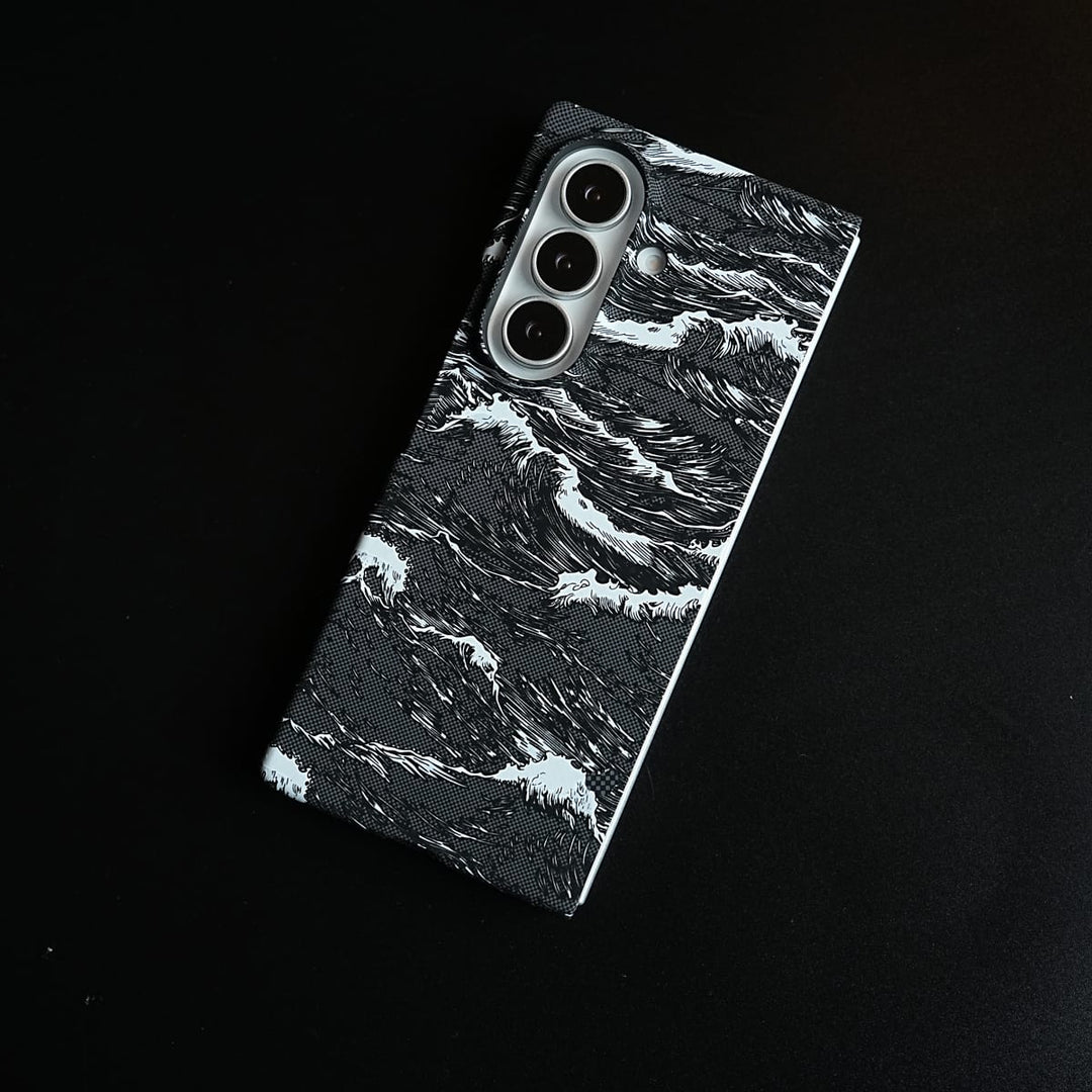 FRATO Z Fold 8 Series Artistic Wave Print Case for Galaxy Z Fold 8 Ultra | MagSafe Slim Case