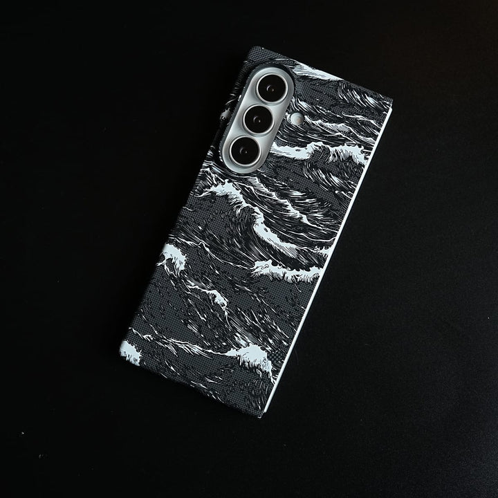 FRATO Z Fold 8 Series Artistic Wave Print Case for Galaxy Z Fold 8 Ultra | MagSafe Slim Case