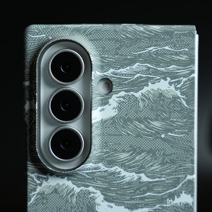 FRATO Z Fold 8 Series Artistic Wave Print Case for Galaxy Z Fold 8 Ultra | MagSafe Slim Case