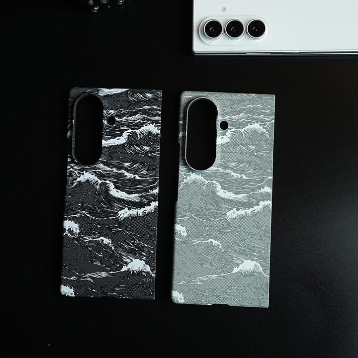 FRATO Z Fold 8 Series Artistic Wave Print Case for Galaxy Z Fold 8 Ultra | MagSafe Slim Case