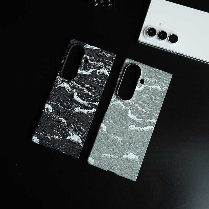 FRATO Z Fold 8 Series Artistic Wave Print Case for Galaxy Z Fold 8 Ultra | MagSafe Slim Case
