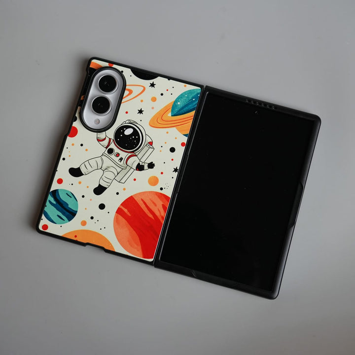 FRATO Z Fold 8 Series Astronaut Space Design Back Cover for Galaxy Z Fold 8 | Planet Print Protective Case