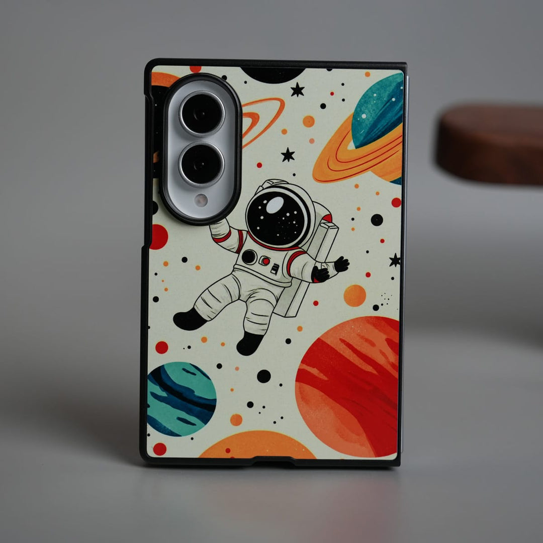 FRATO Z Fold 8 Series Astronaut Space Design Back Cover for Galaxy Z Fold 8 | Planet Print Protective Case