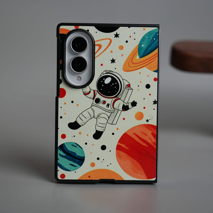 FRATO Z Fold 8 Series Astronaut Space Design Back Cover for Galaxy Z Fold 8 | Planet Print Protective Case