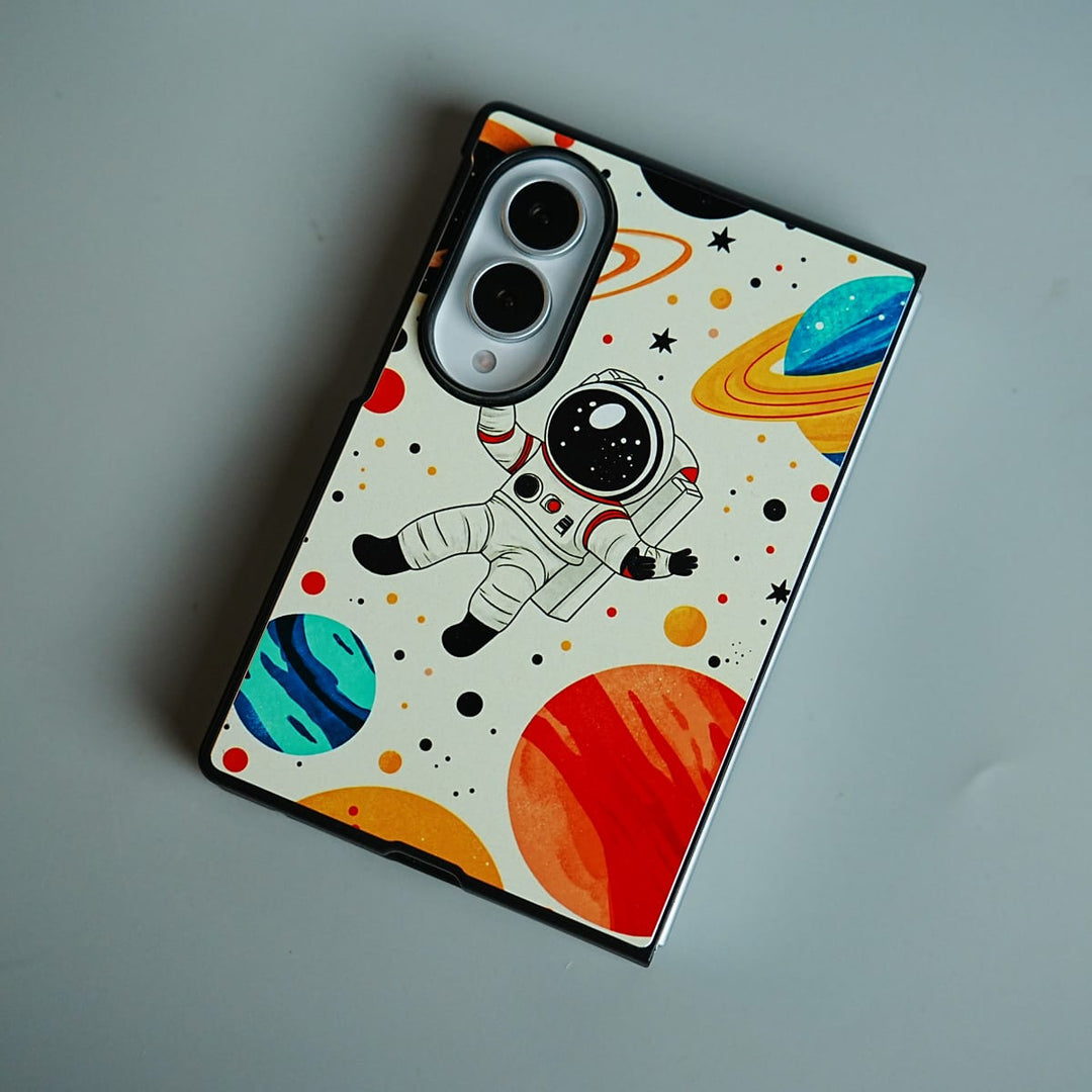 FRATO Z Fold 8 Series Astronaut Space Design Back Cover for Galaxy Z Fold 8 | Planet Print Protective Case