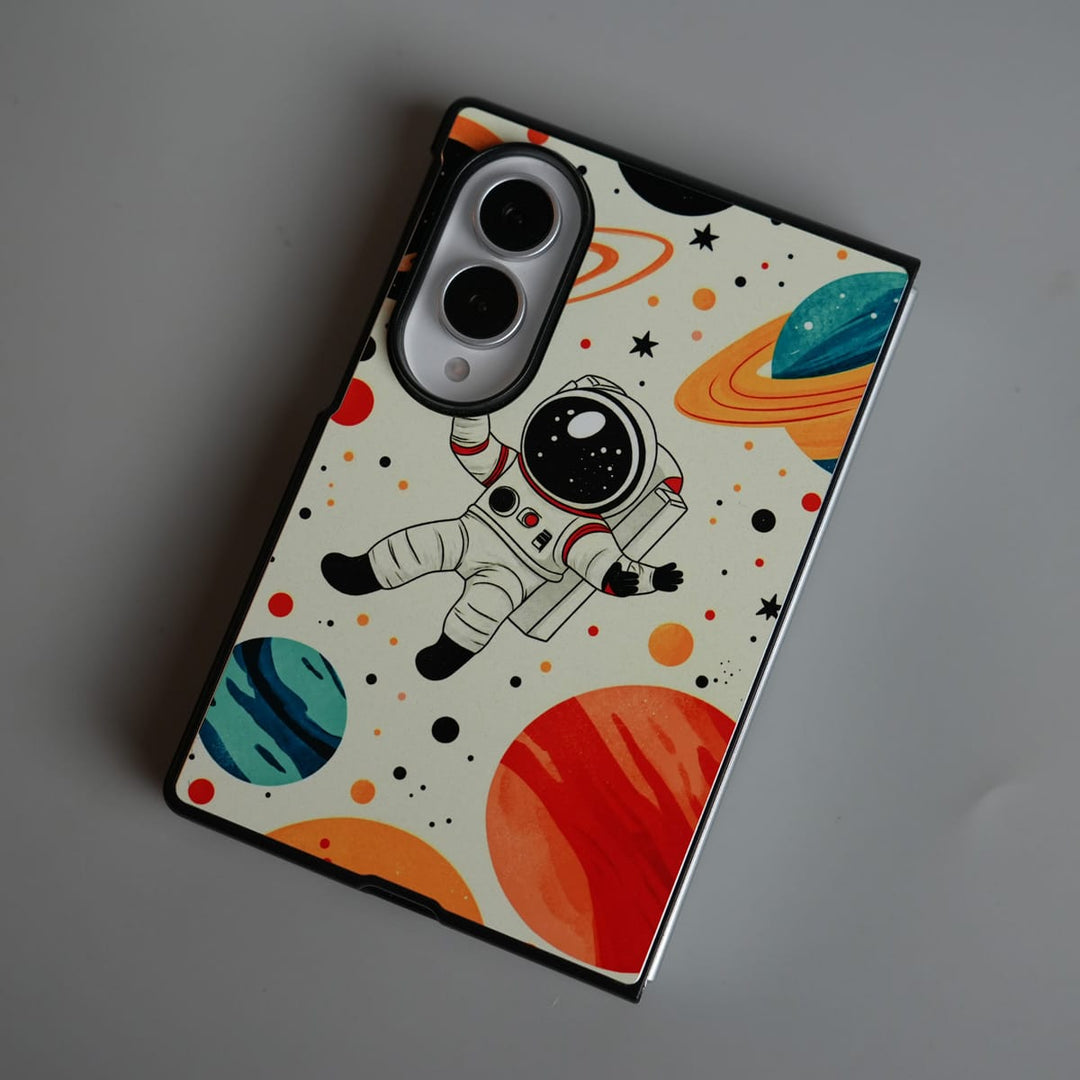 FRATO Z Fold 8 Series Astronaut Space Design Back Cover for Galaxy Z Fold 8 | Planet Print Protective Case