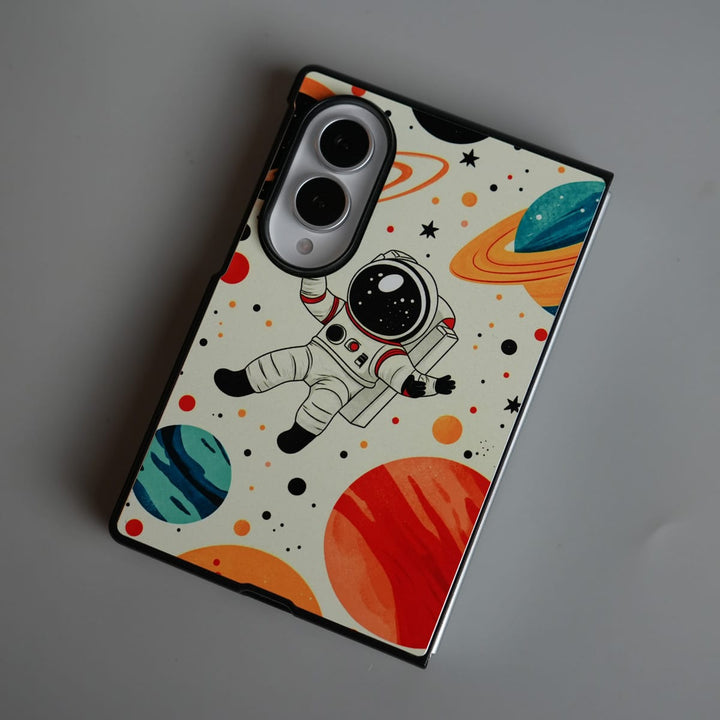 FRATO Z Fold 8 Series Astronaut Space Design Back Cover for Galaxy Z Fold 8 | Planet Print Protective Case