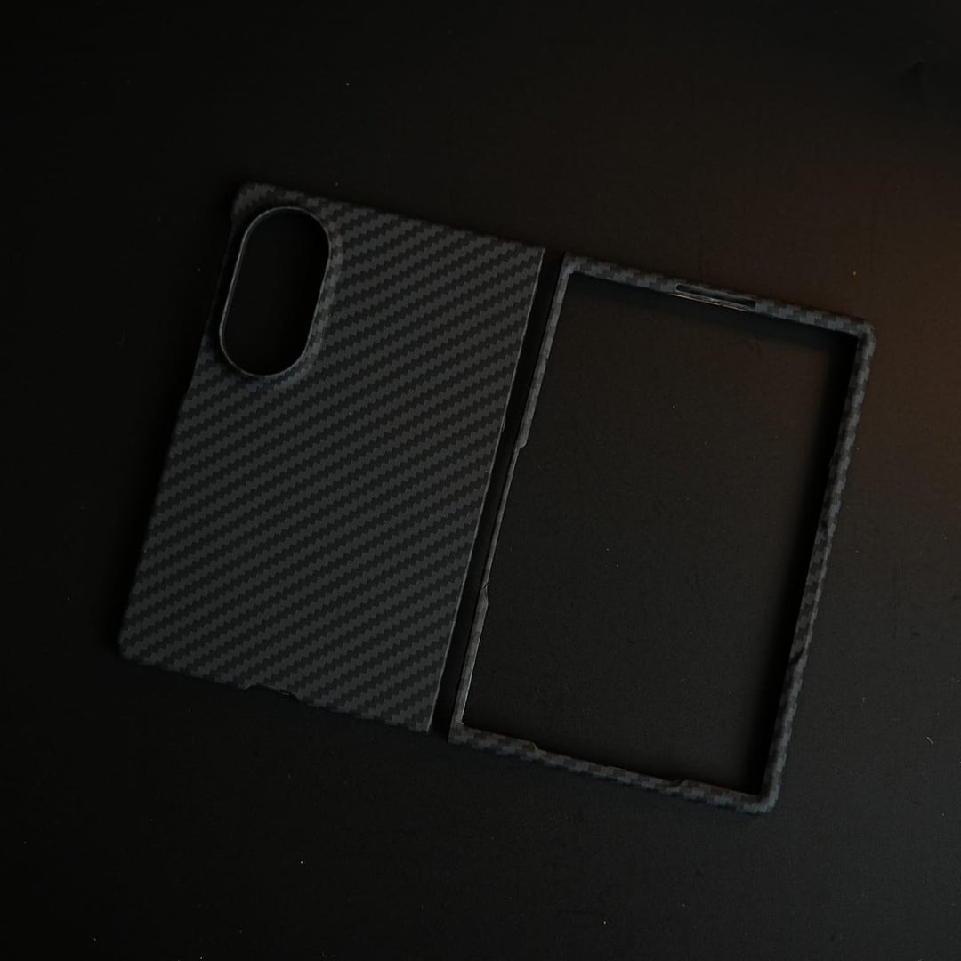 FRATO Z Fold 8 Series Black Carbon Textured Hard PC Cover for Samsung Galaxy Z Fold 8 with MagSafe | Shockproof Slim Protection