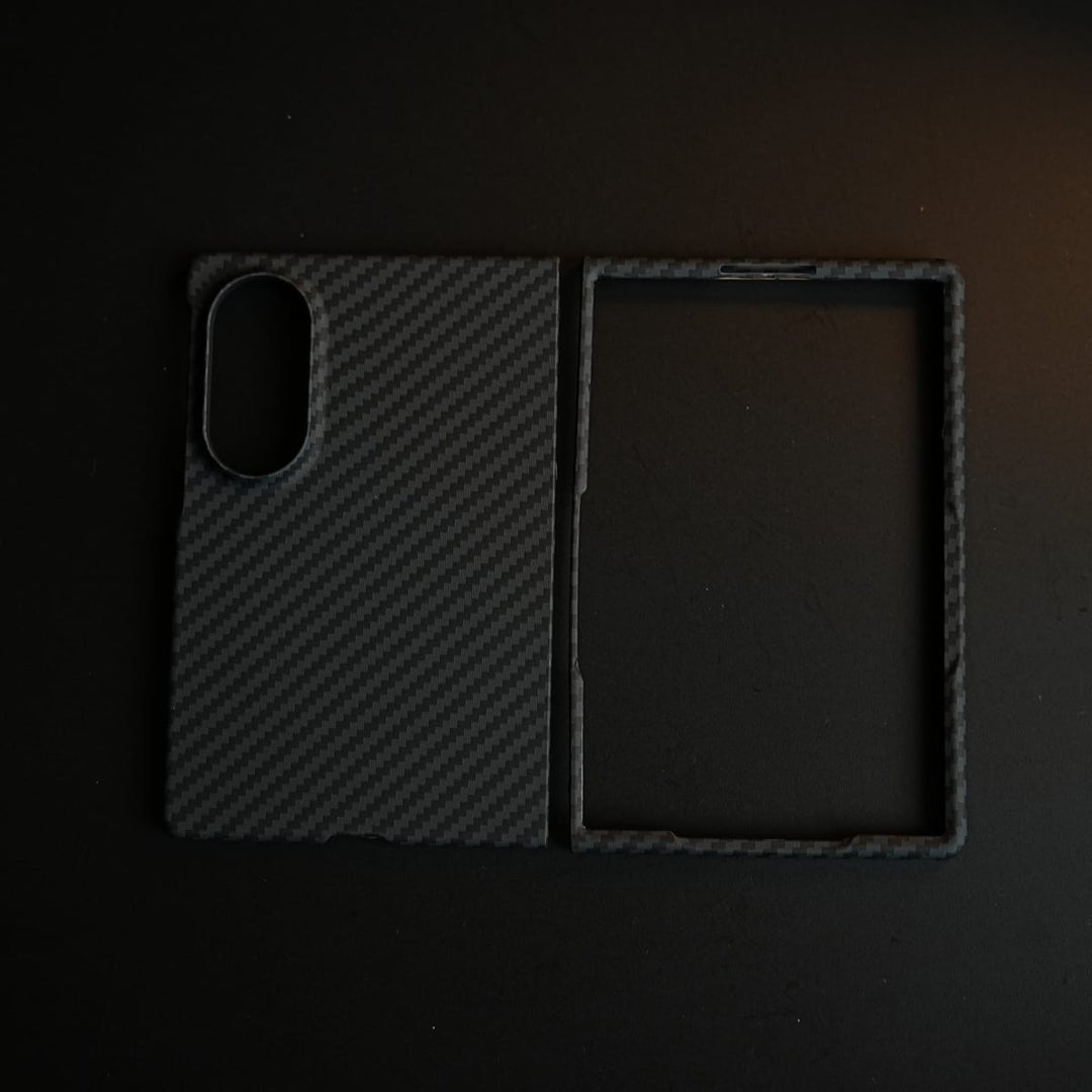 FRATO Z Fold 8 Series Black Carbon Textured Hard PC Cover for Samsung Galaxy Z Fold 8 with MagSafe | Shockproof Slim Protection