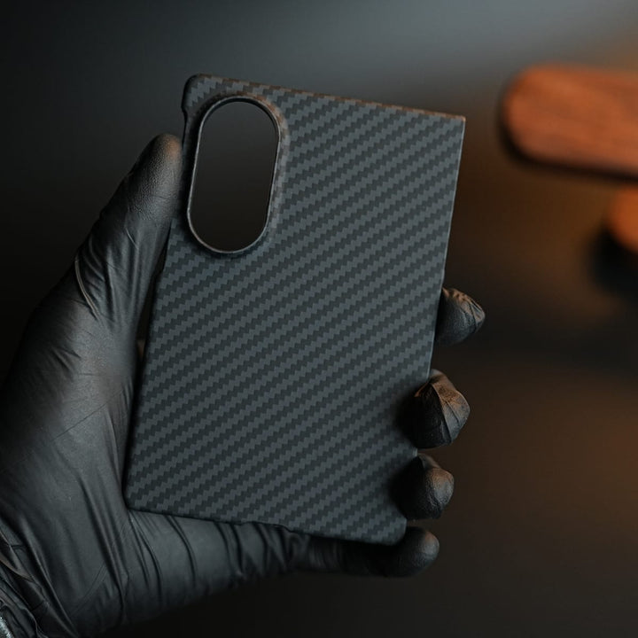 FRATO Z Fold 8 Series Black Carbon Textured Hard PC Cover for Samsung Galaxy Z Fold 8 with MagSafe | Shockproof Slim Protection