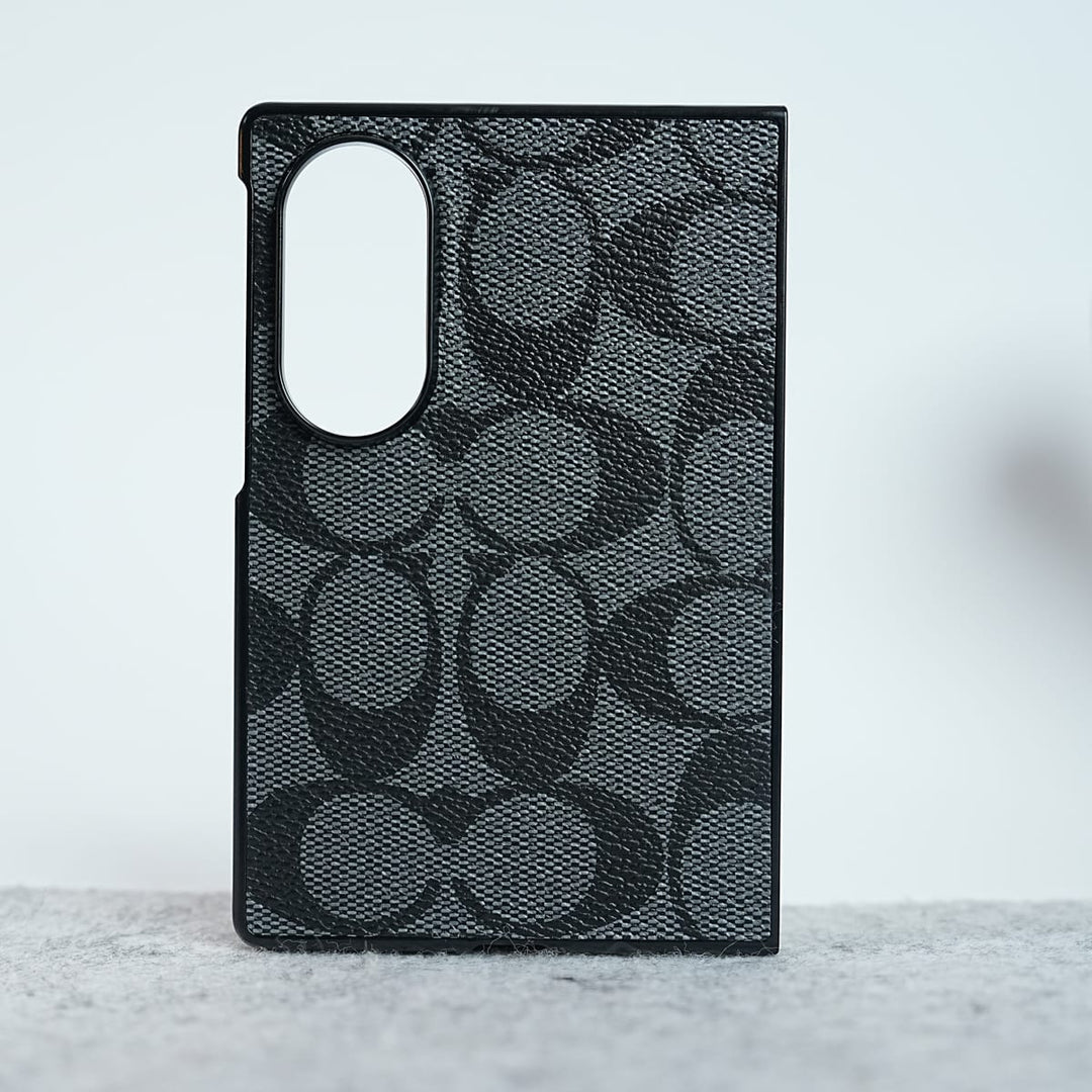 FRATO Z Fold 8 Series Black Luxury CC Brand PU Leather Design Case Cover For Samsung Galaxy Z Fold 8