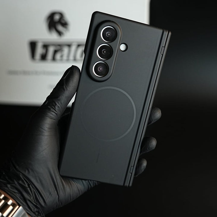 FRATO Z Fold 8 Series Black Magnetic Hinge protection case for Samsung Galaxy Z Fold 8 Ultra | Front Glass Protection