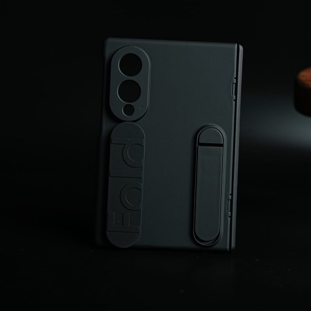 FRATO Z Fold 8 Series Black Matte Silicone Wrist Strap Case for Galaxy Z Fold 8 | Kickstand &amp; Hinge Protection