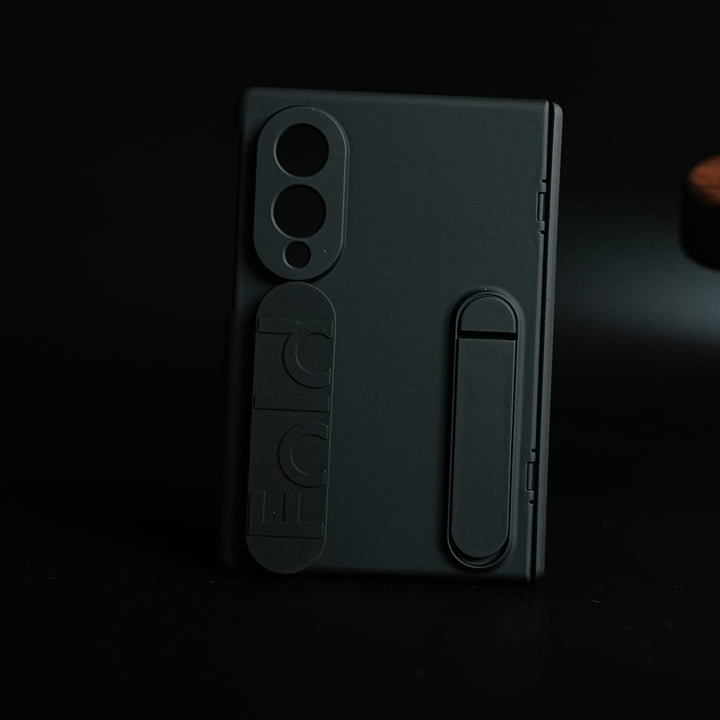 FRATO Z Fold 8 Series Black Matte Silicone Wrist Strap Case for Galaxy Z Fold 8 | Kickstand &amp; Hinge Protection