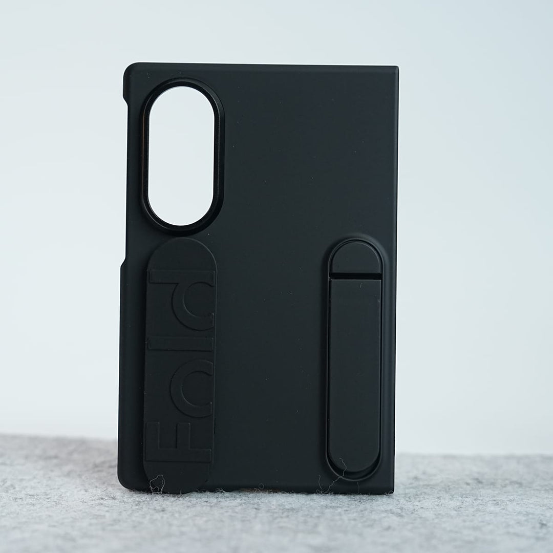 FRATO Z Fold 8 Series Black Matte Silicone Wrist Strap Case For Samsung Galaxy Z Fold 8 | Built in Kick Stand