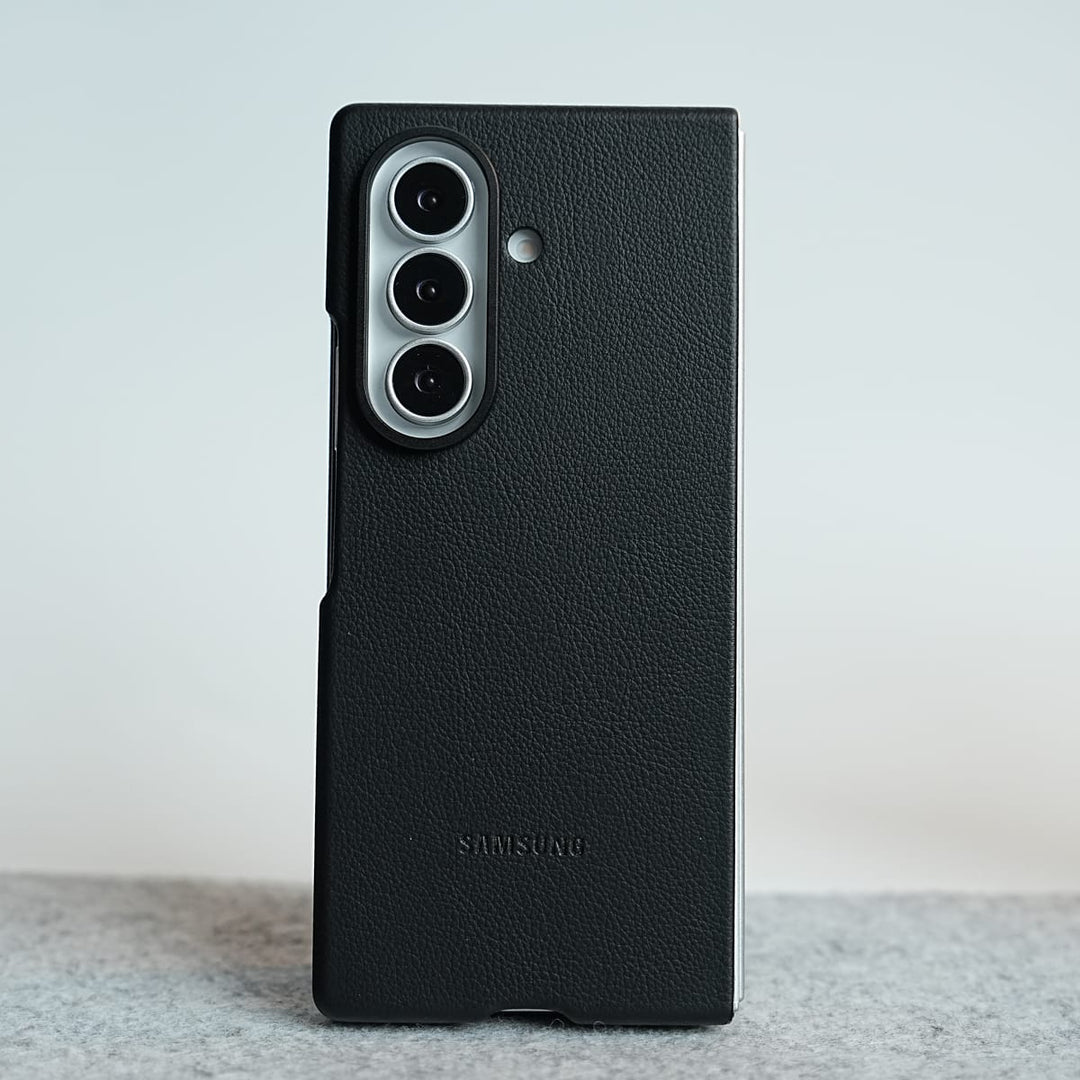 FRATO Z Fold 8 Series Black Premium Leather Texture Protective Case For Galaxy Z Fold 8 Ultra | Front Frame &amp; Raised Camera Frame