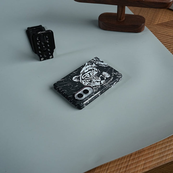 FRATO Z Fold 8 Series Black &amp; White Tiger Design Case For Samsung Galaxy Z Fold 8