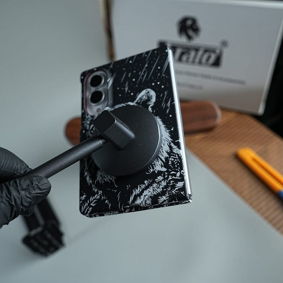 FRATO Z Fold 8 Series Black &amp; White Tiger Design Case For Samsung Galaxy Z Fold 8