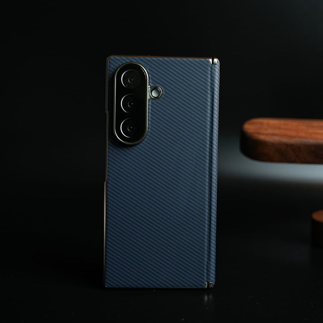 FRATO Z Fold 8 Series Blue Carbon Fiber Texture Cover for Galaxy Z Fold 8 Ultra | Slim Protective Case