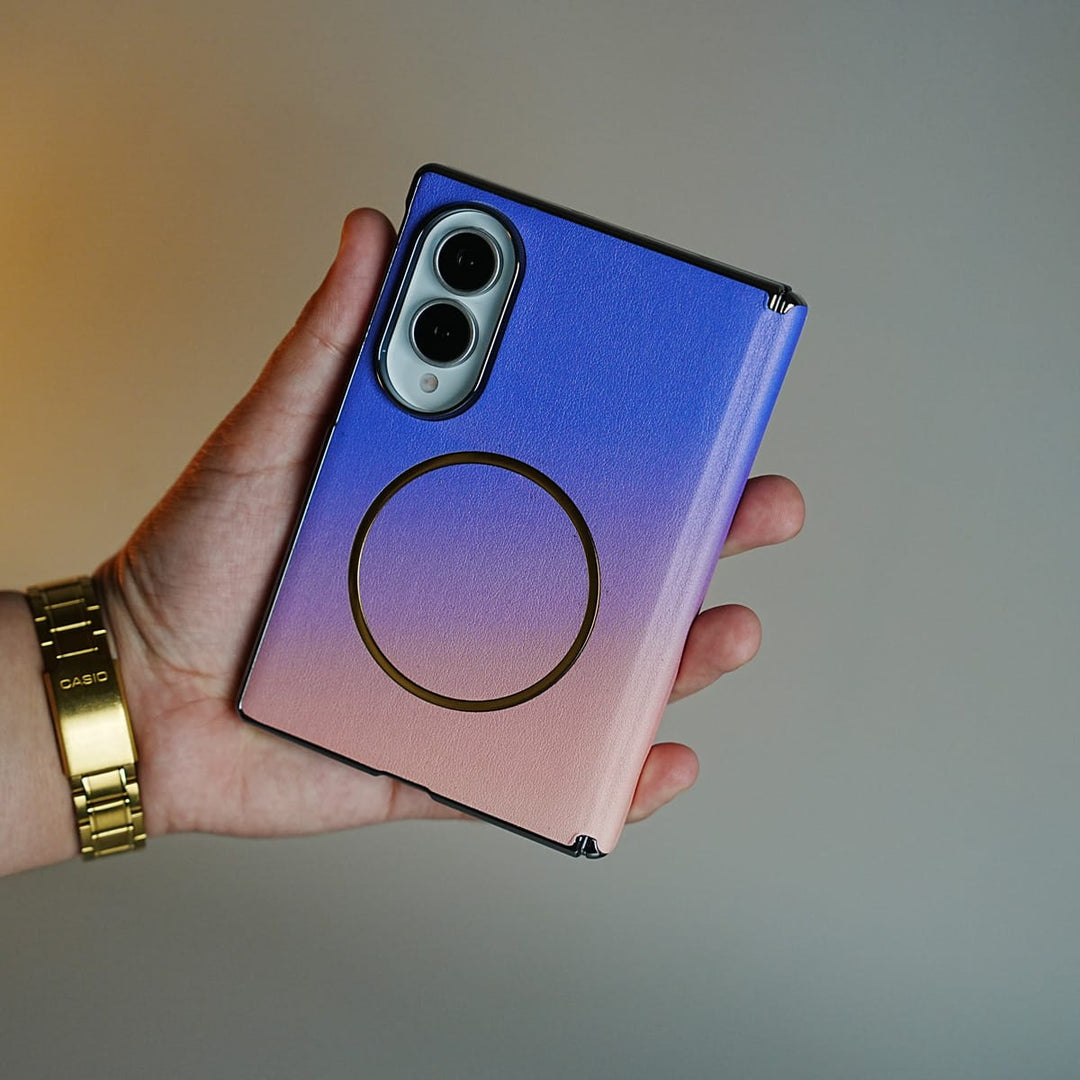 FRATO Z Fold 8 Series Blue Gradient Magnetic Case for Galaxy Z Fold 8 | Hinge Protection &amp; Built-In Front Glass