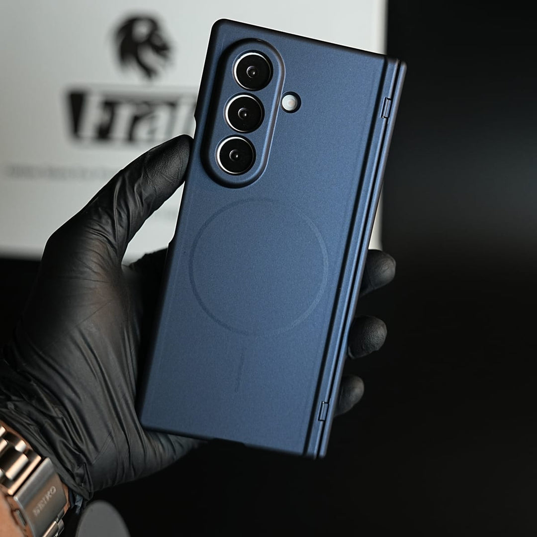 FRATO Z Fold 8 Series Blue Magnetic Hinge protection case for Samsung Galaxy Z Fold 8 Ultra | Front Glass Protection