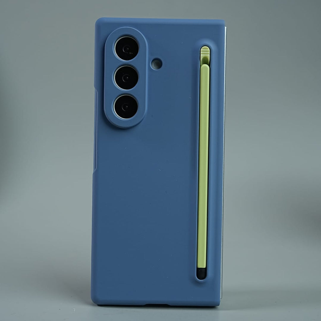 FRATO Z Fold 8 Series Blue Matte Finish with Full Hinge Protection For Galaxy Z Fold 8 Ultra | S Pen Holder Protective Case