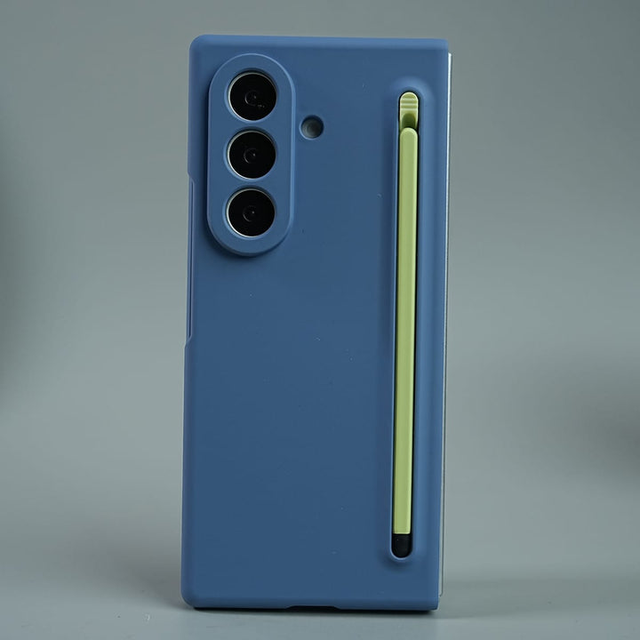 FRATO Z Fold 8 Series Blue Matte Finish with Full Hinge Protection For Galaxy Z Fold 8 Ultra | S Pen Holder Protective Case