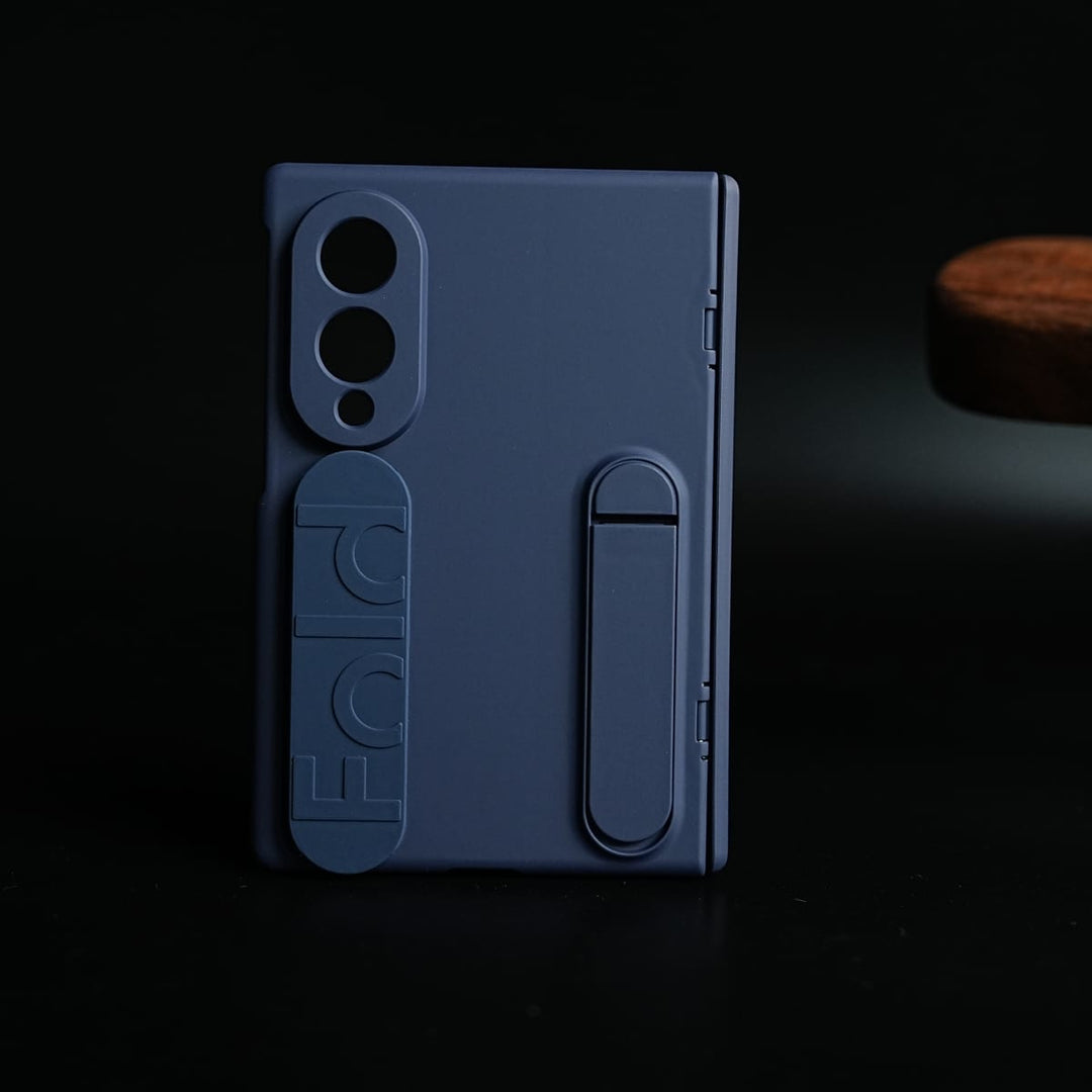 FRATO Z Fold 8 Series Blue Matte Silicone Wrist Strap Case for Galaxy Z Fold 8 | Kickstand &amp; Hinge Protection