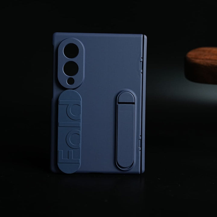 FRATO Z Fold 8 Series Blue Matte Silicone Wrist Strap Case for Galaxy Z Fold 8 | Kickstand &amp; Hinge Protection