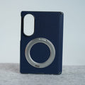 Premium Leather Texture Case For Galaxy Z Fold 8 | Foldable Ring Stand & Metal Camera Frame