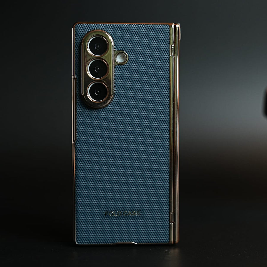 FRATO Z Fold 8 Series Blue Premium Textured Case for Galaxy Z Fold 8 Ultra | Glass & Hinge Protection