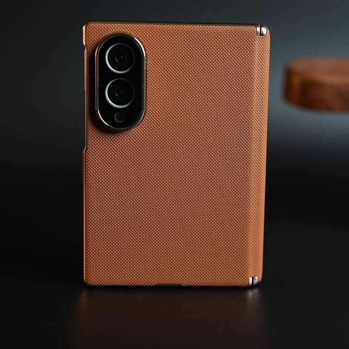FRATO Z Fold 8 Series Brown Premium Textured Back Case for Samsung Galaxy Z Fold 8 | Full Hinge Protection | Slim Protective Cover