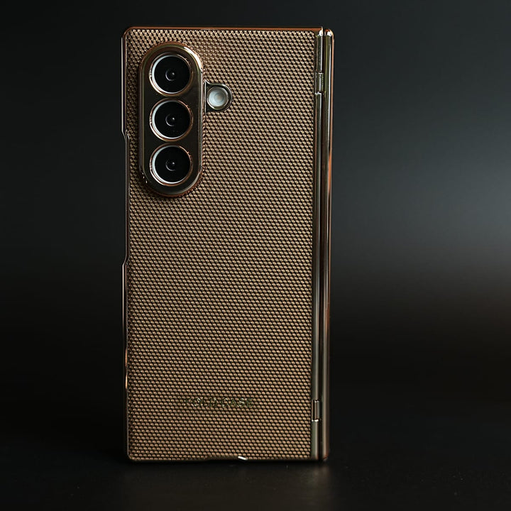FRATO Z Fold 8 Series Brown Premium Textured Case for Galaxy Z Fold 8 Ultra | Glass &amp; Hinge Protection