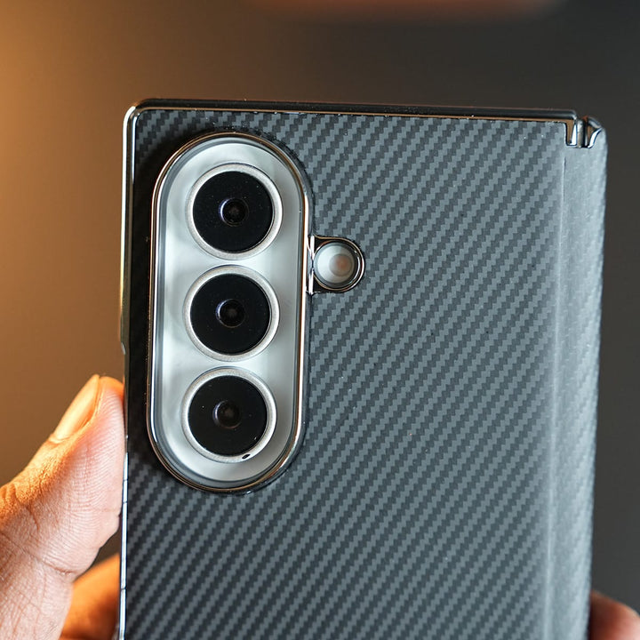 FRATO Z Fold 8 Series Carbon Fiber Design Magnetic Case For Samsung Galaxy Z Fold 8 Ultra | Hinge Protection