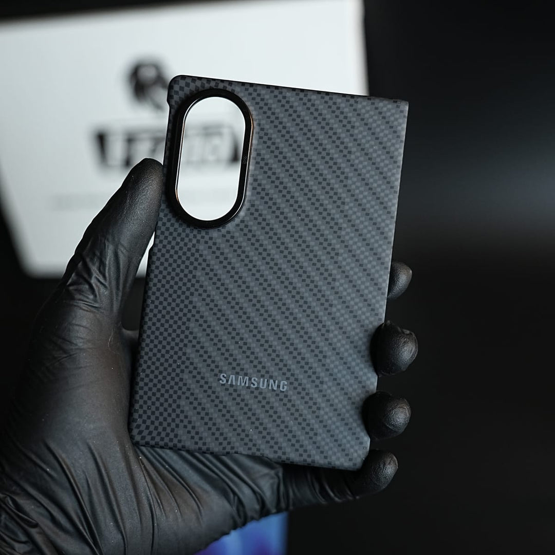FRATO Z Fold 8 Series Carbon Fiber Texture Case for Samsung Galaxy Z Fold 8 | Magnetic Ring + 2 Ultra HD Tempered Glass