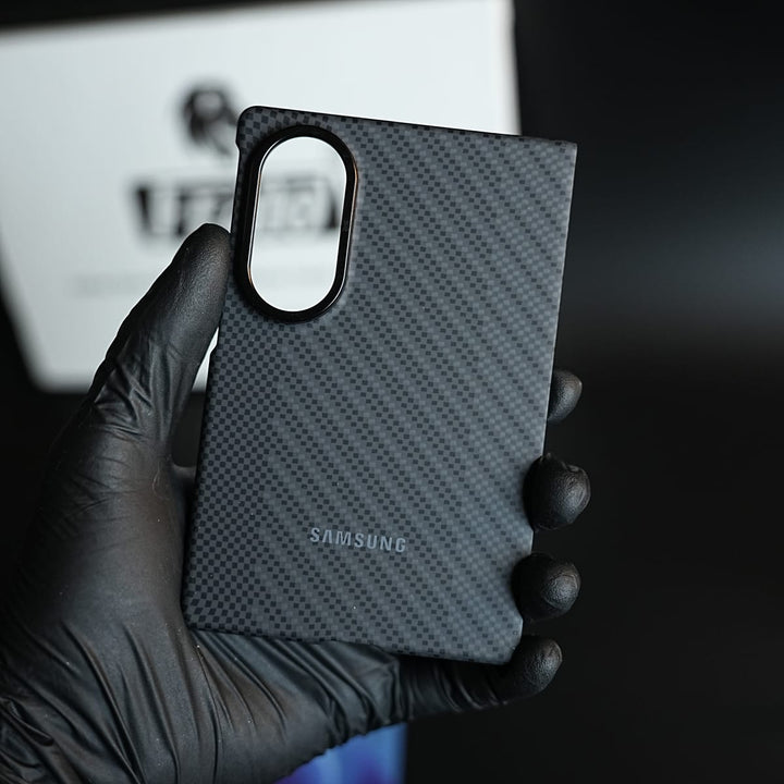 FRATO Z Fold 8 Series Carbon Fiber Texture Case for Samsung Galaxy Z Fold 8 | Magnetic Ring + 2 Ultra HD Tempered Glass