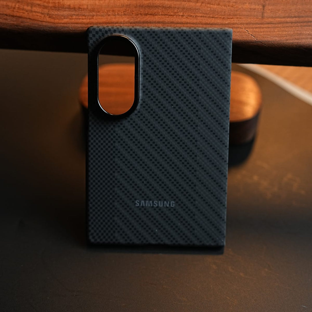 FRATO Z Fold 8 Series Carbon Fiber Texture Case for Samsung Galaxy Z Fold 8 | Magnetic Ring + 2 Ultra HD Tempered Glass