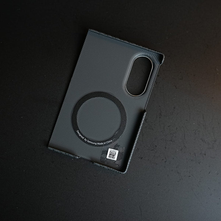 FRATO Z Fold 8 Series Carbon Fiber Texture Case for Samsung Galaxy Z Fold 8 | Magnetic Ring + 2 Ultra HD Tempered Glass