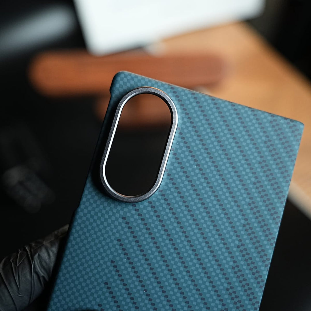 FRATO Z Fold 8 Series Carbon Fiber Texture Case for Samsung Galaxy Z Fold 8 | Magnetic Ring + 2 Ultra HD Tempered Glass