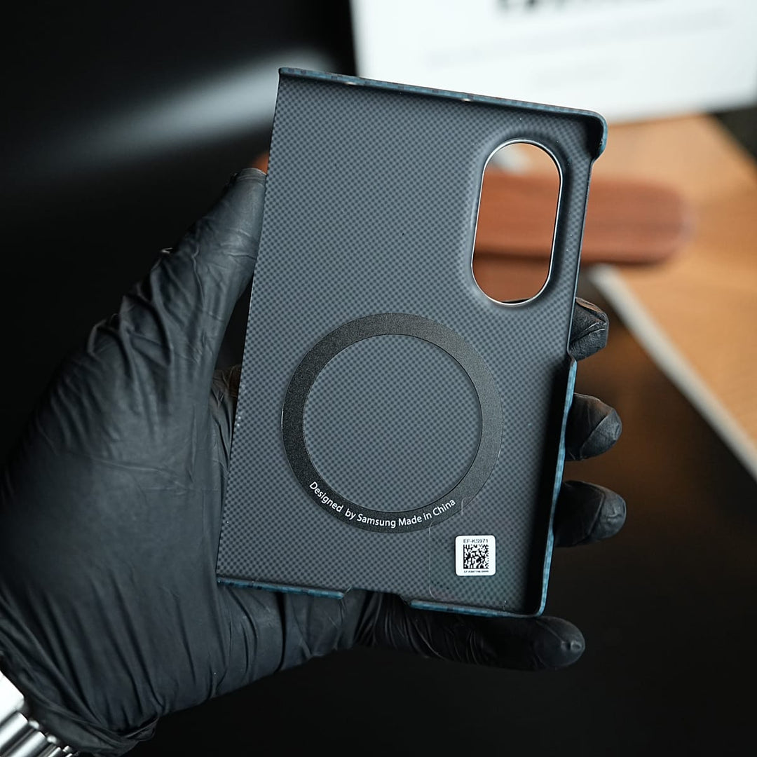 FRATO Z Fold 8 Series Carbon Fiber Texture Case for Samsung Galaxy Z Fold 8 | Magnetic Ring + 2 Ultra HD Tempered Glass