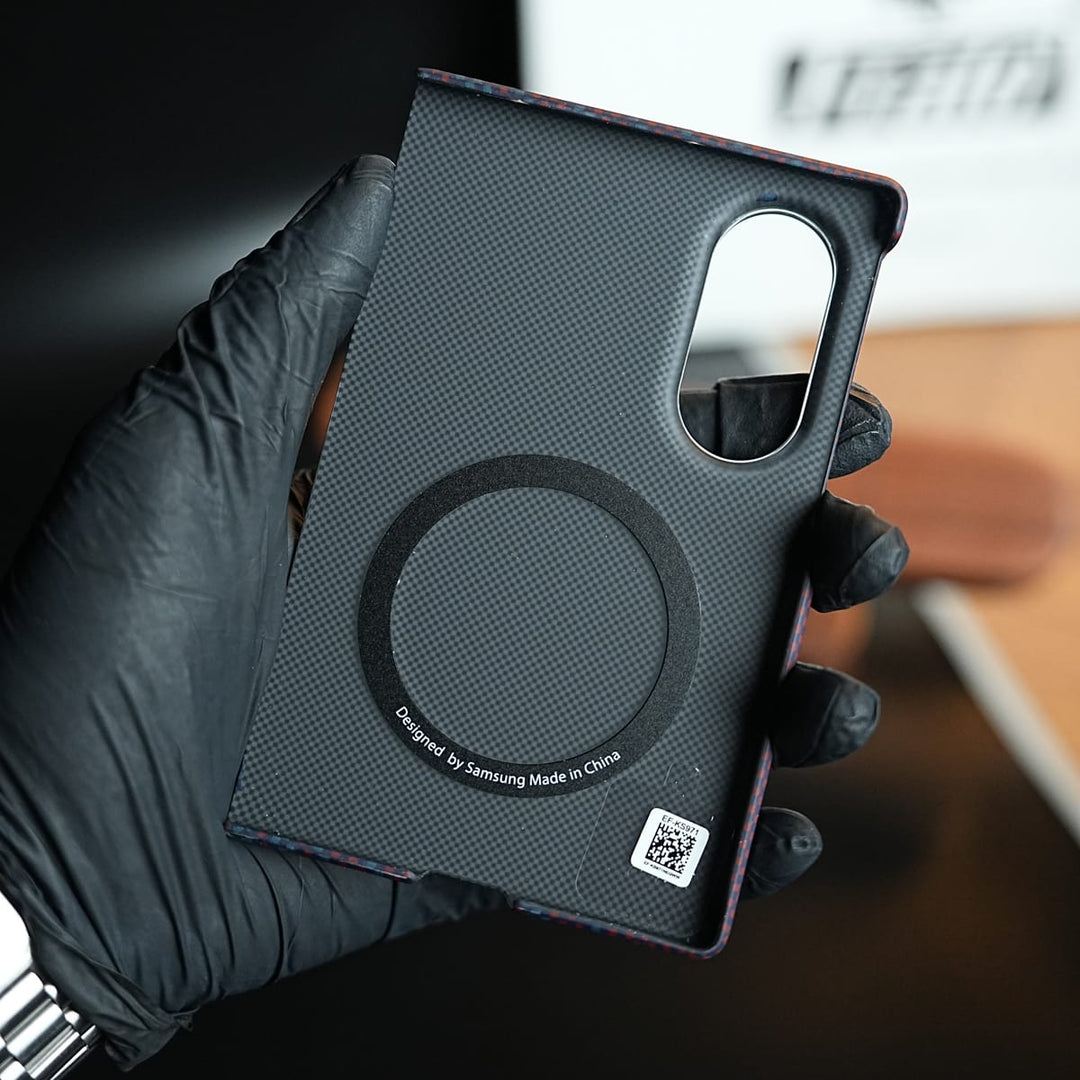 FRATO Z Fold 8 Series Carbon Fiber Texture Case for Samsung Galaxy Z Fold 8 | Magnetic Ring + 2 Ultra HD Tempered Glass