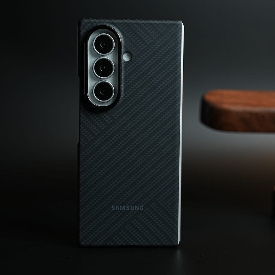 FRATO Z Fold 8 Series Carbon Fiber Texture Case for Samsung Galaxy Z Fold 8 Ultra  | Magnetic Ring + 2 Ultra HD Tempered Glass