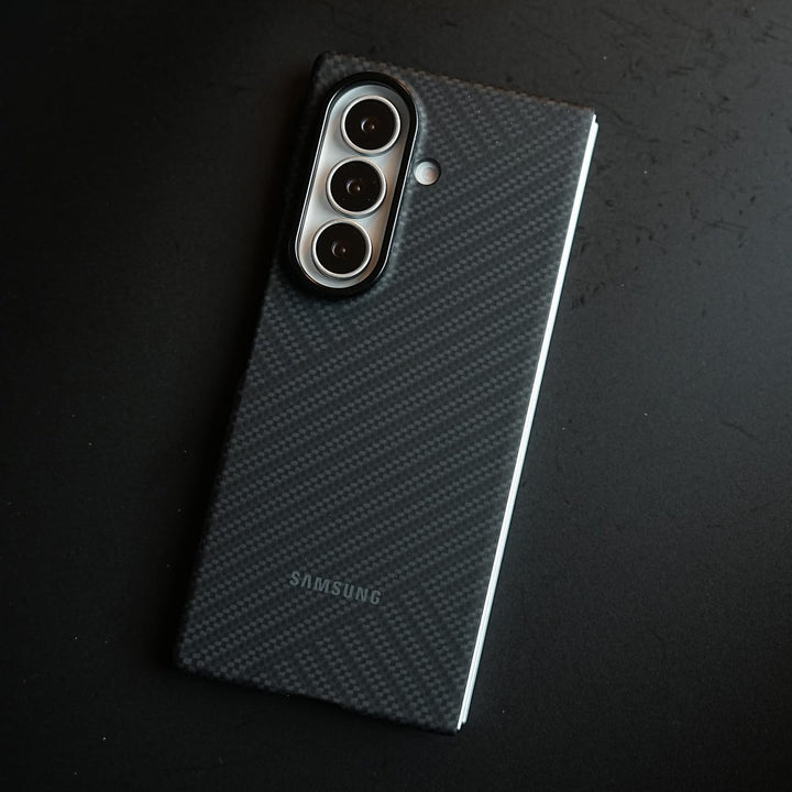 FRATO Z Fold 8 Series Carbon Fiber Texture Case for Samsung Galaxy Z Fold 8 Ultra  | Magnetic Ring + 2 Ultra HD Tempered Glass