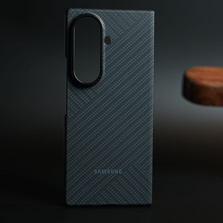 FRATO Z Fold 8 Series Carbon Fiber Texture Case for Samsung Galaxy Z Fold 8 Ultra  | Magnetic Ring + 2 Ultra HD Tempered Glass